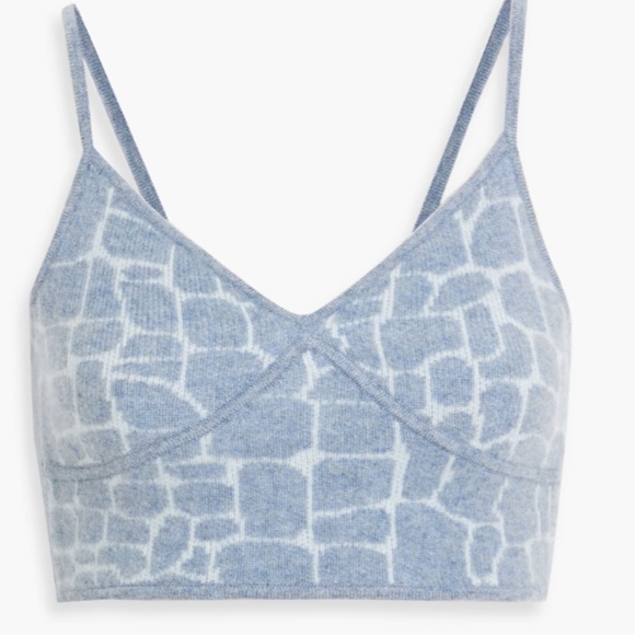 Cropped Jacquard-knit Cashmere Tank from NAADAM - Picture 1 of 9